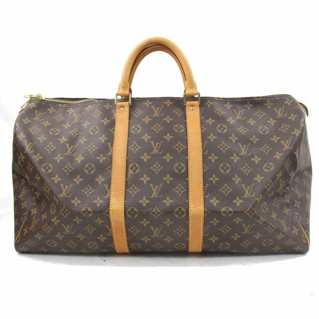 Louis Vuitton Boston Bag Keepall 55 Brown Monogram (SHC7-10507)