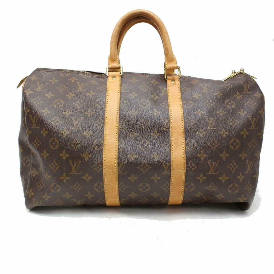 Louis Vuitton Boston Bag Keepall 45 Brown Monogram (SHC7-10336)
