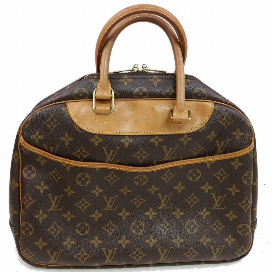 Louis Vuitton Hand Bag Deauville Brown Monogram  (SHC7-10429)