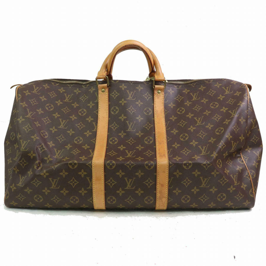Louis Vuitton Boston Bag Keepall 55 Brown Monogram (SHC7-10608)