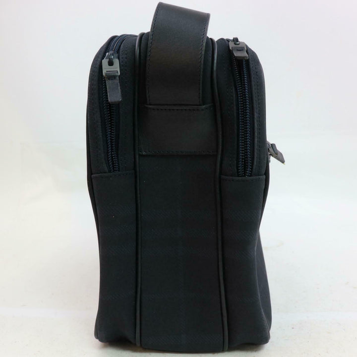 Indistinguishable  Burbe**y Shoulder Bag Navy Blue PVC (SHC1-15188)