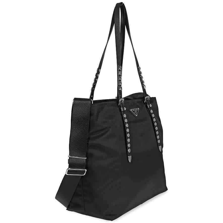 Prada Nylon Tote- Black/Silver 1BG212 OBO 2BYB E