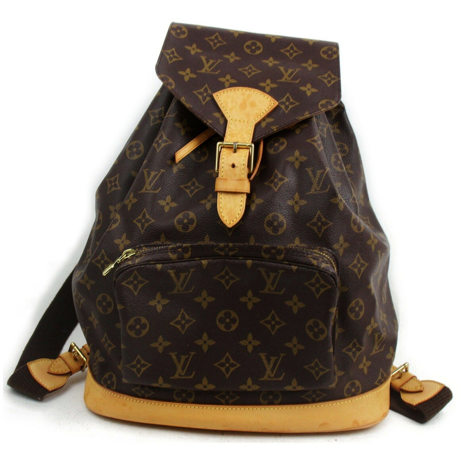 Louis Vuitton Back Pack Montsouris Gm Brown Monogram  (SHC7-10355)