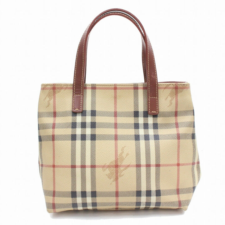 Indistinguishable  Burbe**y London Hand Bag Brown PVC (SHC7-10015)