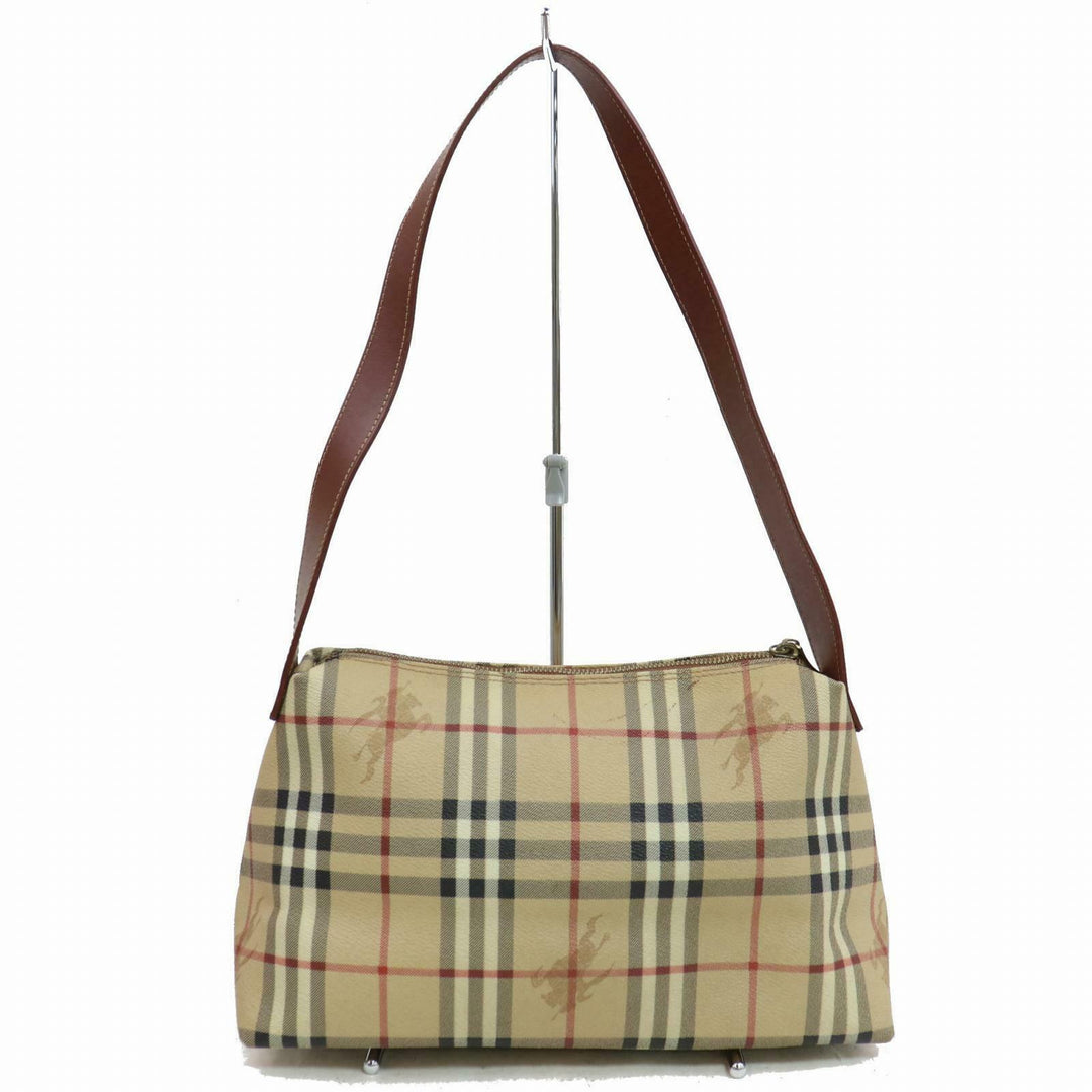 Indistinguishable  Burbe**y London Shoulder Bag Brown PVC (SHC7-10761)
