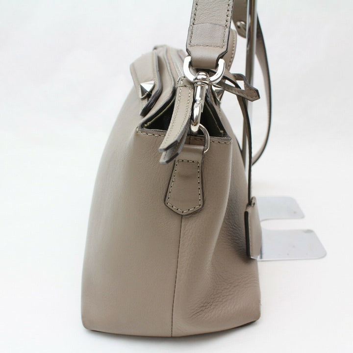 Fendi Hand Bag By The Way Gray Leather (SHC1-14253)