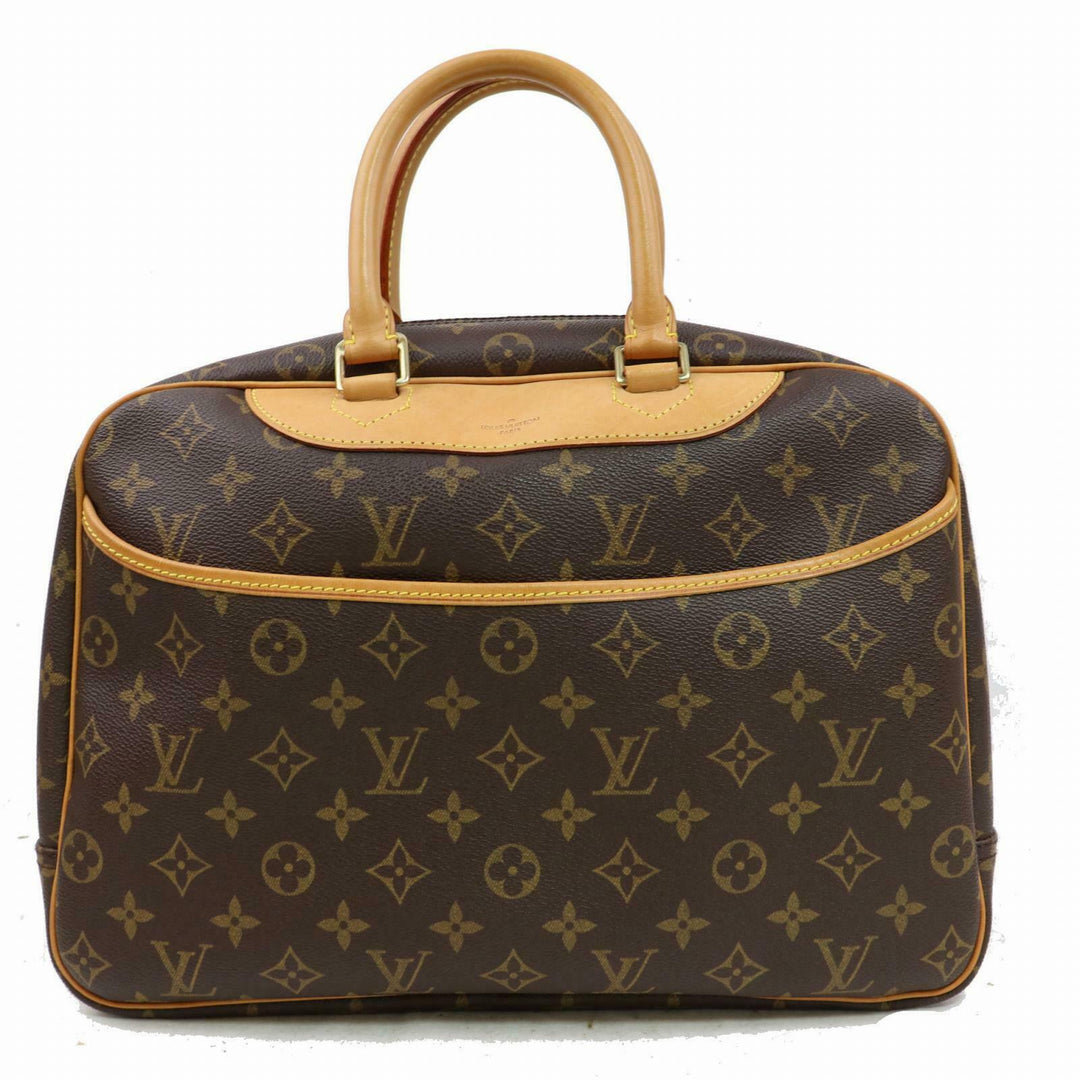 Louis Vuitton Hand Bag Deauville Brown Monogram  (SHC7-10101)