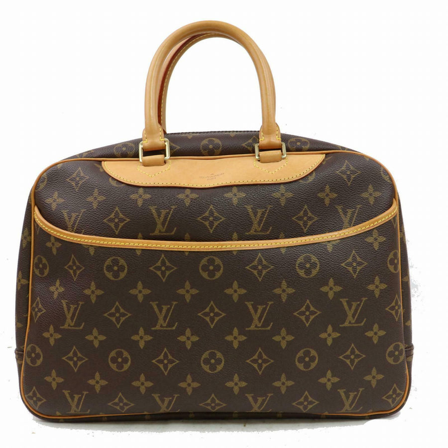 Louis Vuitton Hand Bag Deauville Brown Monogram  (SHC7-10101)