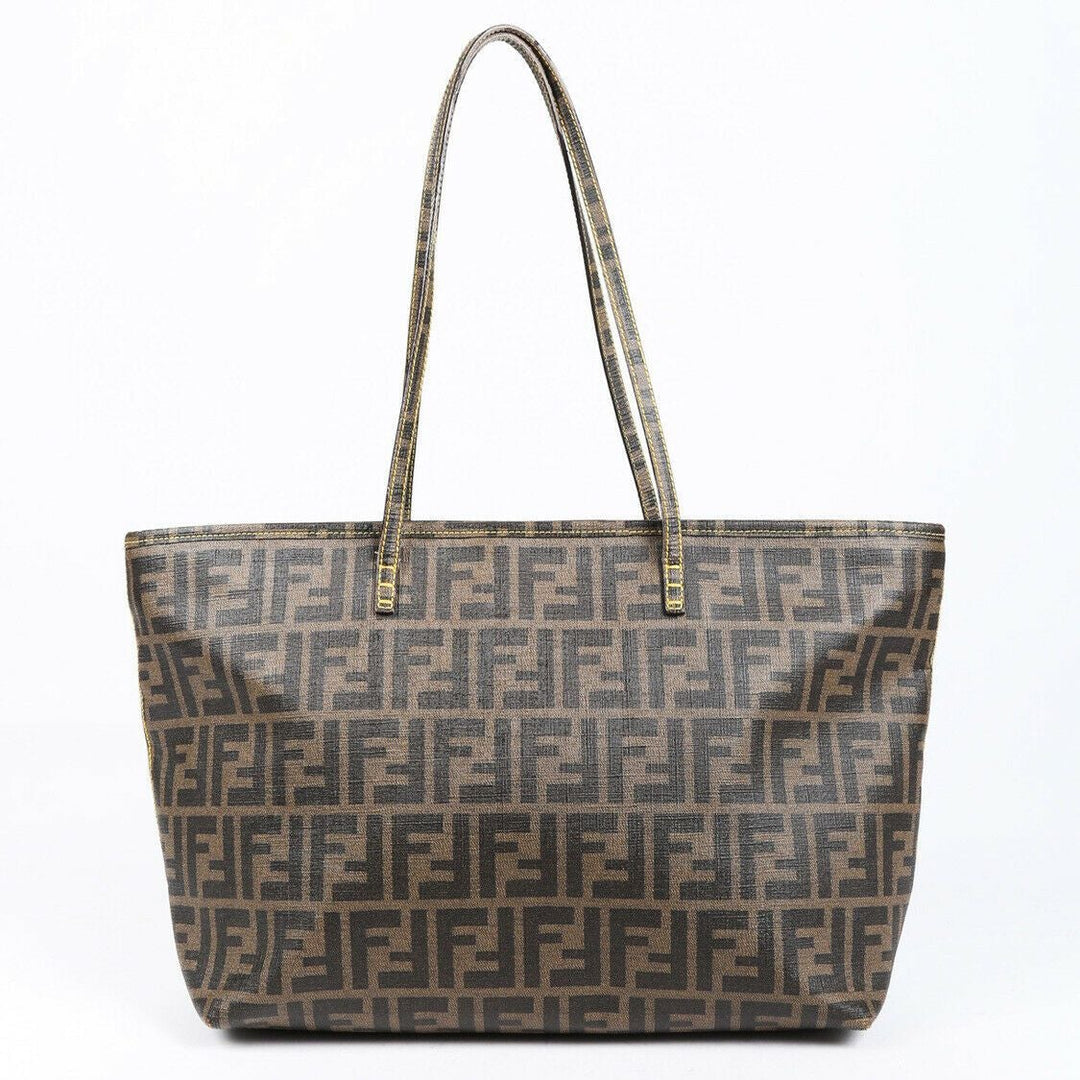 Fendi Bag Roll Tote Zucca Monogram Canvas