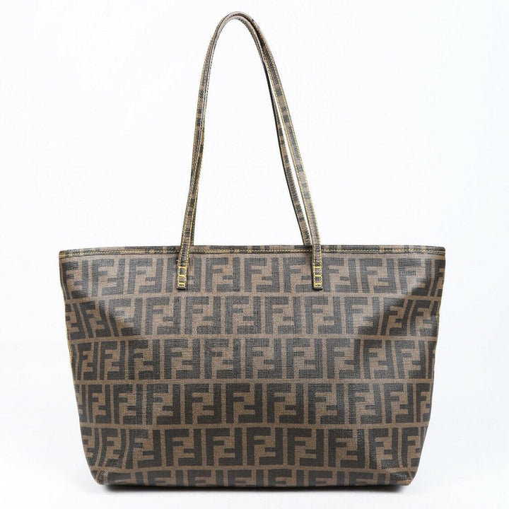 Fendi Bag Roll Tote Zucca Monogram Canvas
