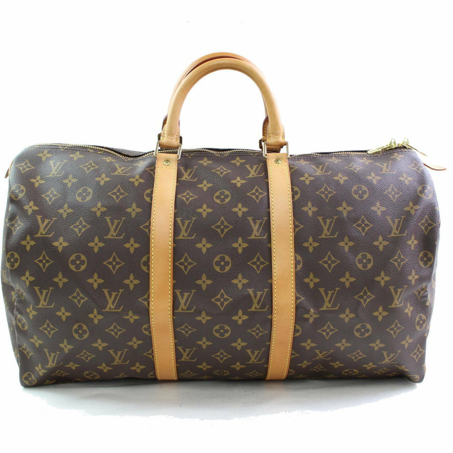 Louis Vuitton Boston Bag Keepall 50 Brown Monogram (SHC7-11078)