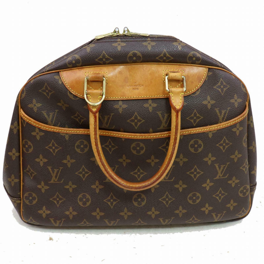 Louis Vuitton Hand Bag Deauville Brown Monogram  (SHC7-10906)