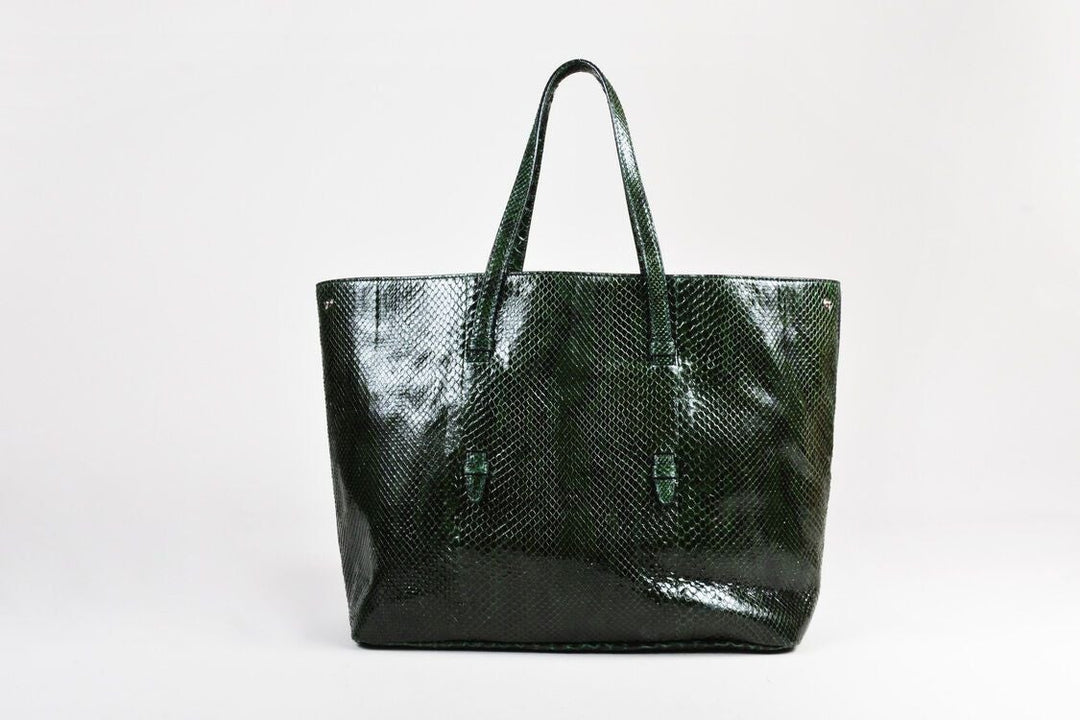 Alaia Green Black Python Tote Bag