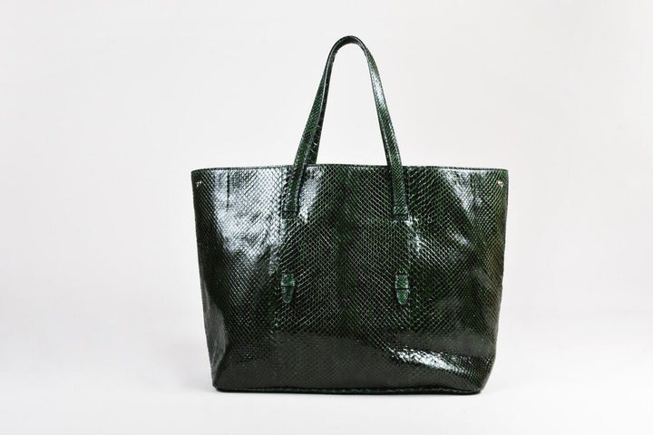 Alaia Green Black Python Tote Bag