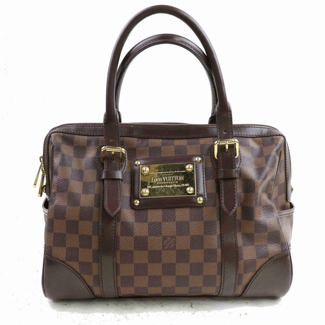 Louis Vuitton Hand Bag Berkeley Ebene Brown Damier  (SHC7-10647)