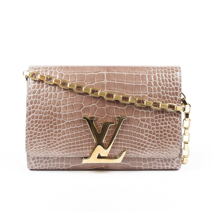 Louis Vuitton Chain Louise GM Alligator Bag
