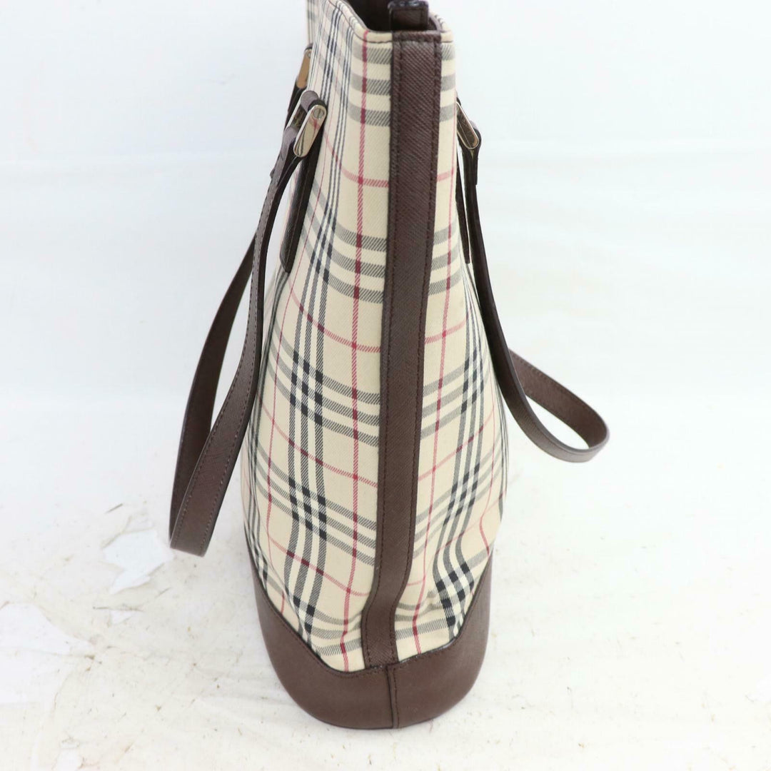 Indistinguishable  Burbe**y Tote Bag Beige Canvas (SHC1-15475)