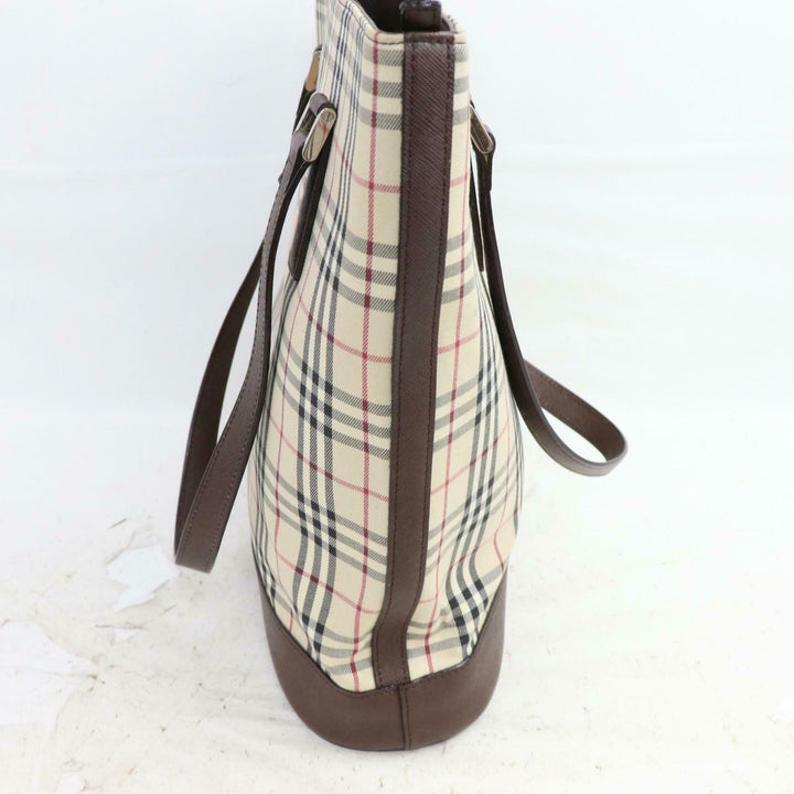 Indistinguishable  Burbe**y Tote Bag Beige Canvas (SHC1-15475)