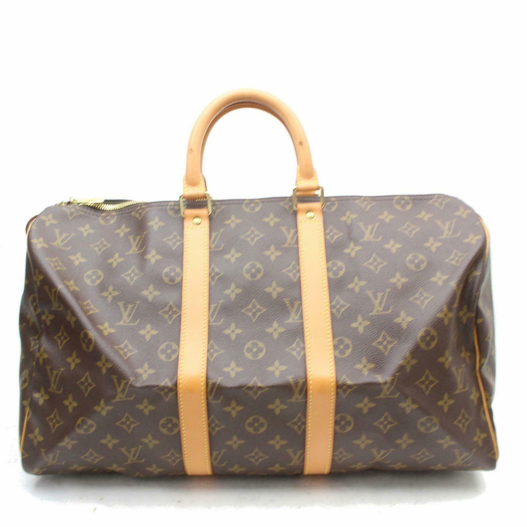 Louis Vuitton Boston Bag Keepall 45 Brown Monogram (SHC7-10842)