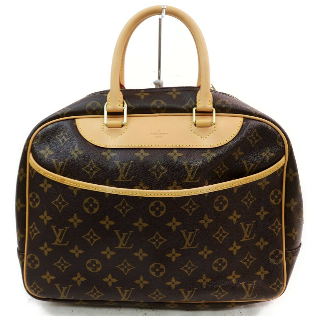 Louis Vuitton Hand Bag Deauville Brown Monogram  (SHC7-10110)