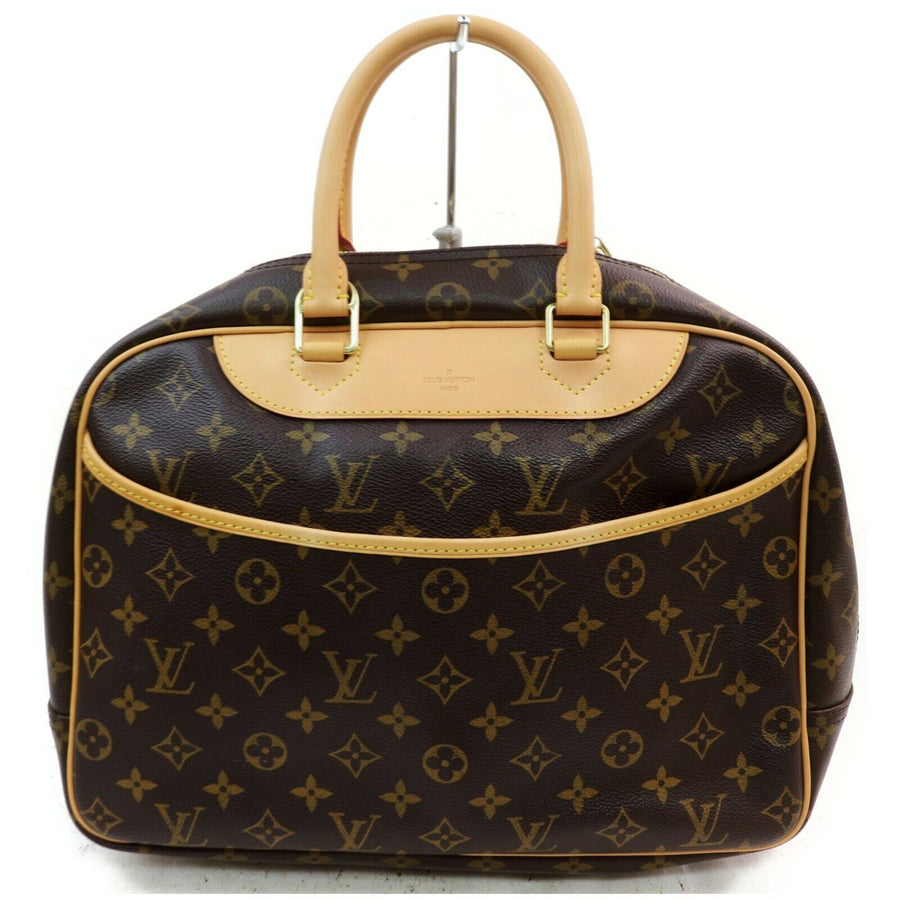 Louis Vuitton Hand Bag Deauville Brown Monogram  (SHC7-10110)