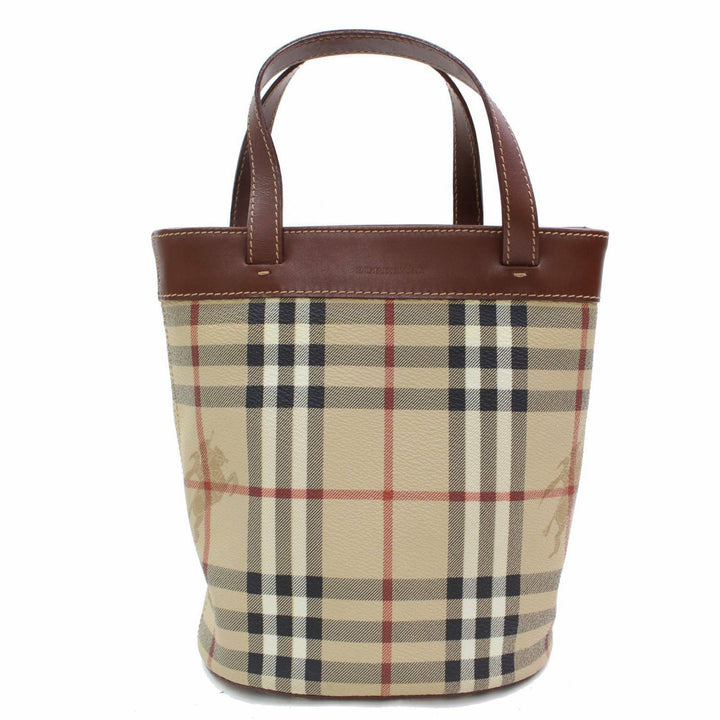 Indistinguishable  Burbe**y London Hand Bag Light Brown PVC (SHC1-14436)