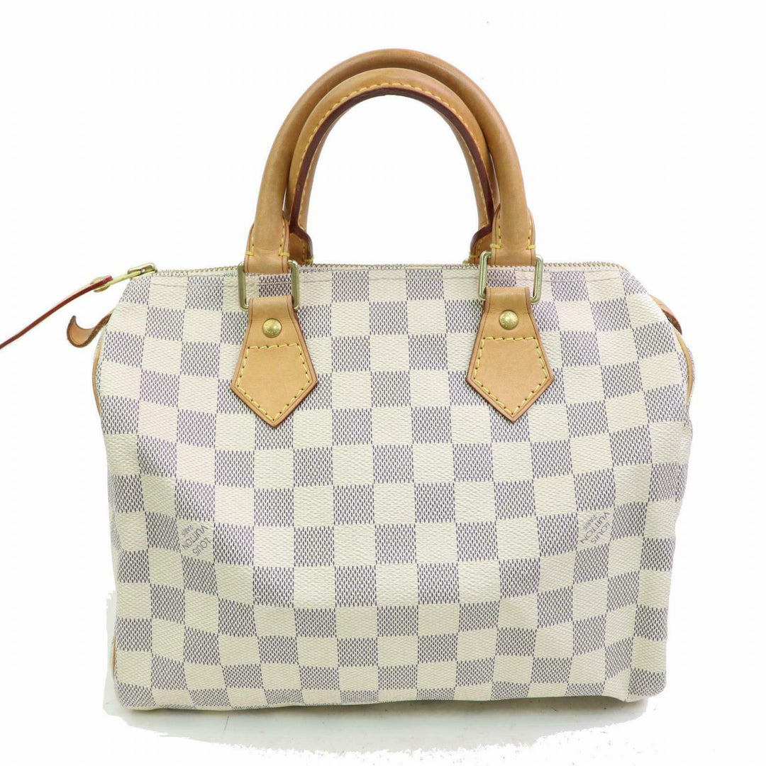 Louis Vuitton Hand Bag Speedy 25 White Damier Azur (SHC7-10570)