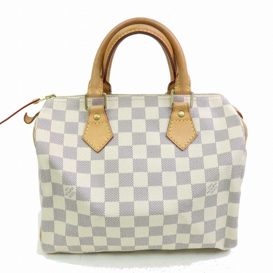 Louis Vuitton Hand Bag Speedy 25 White Damier Azur (SHC7-10570)