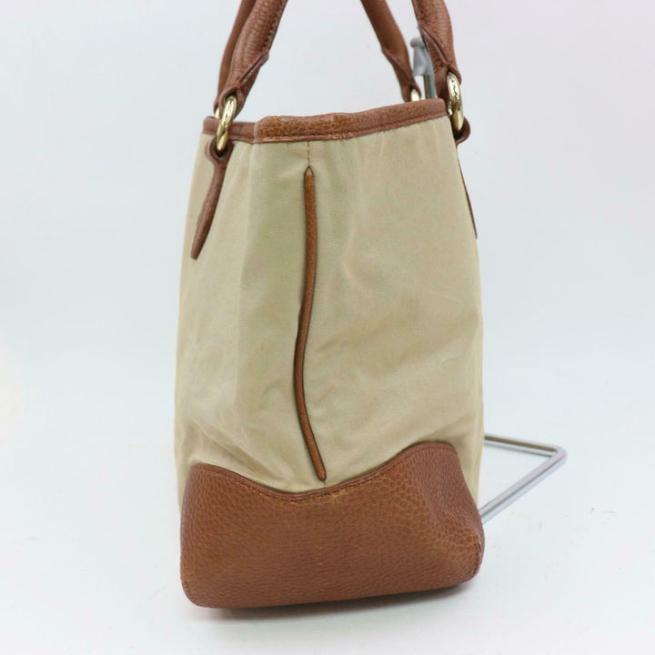 Indistinguishable  Burbe**y Hand Bag Beige Canvas (SHC7-10980)