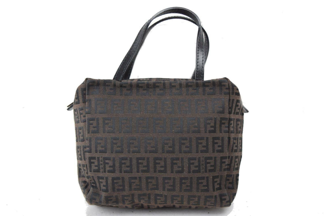 Indistinguishable  Fendi Hand Bag Dark Brown Nylon (SHC1-14263)