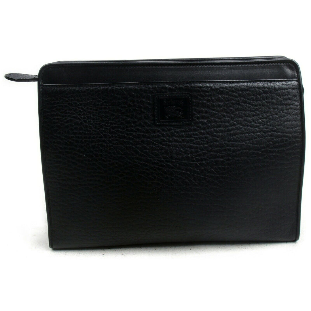 Indistinguishable  Burbe**y Clutch Black Leather (SHC7-10762)