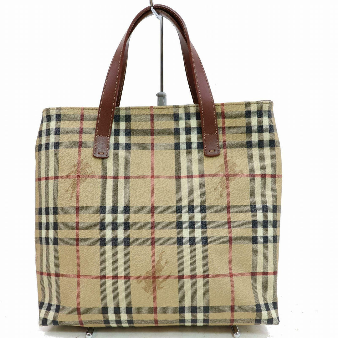 Indistinguishable  Burbe**y London Tote Bag Brown PVC (SHC1-14502)