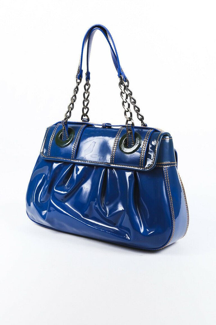 Fendi B Patent Leather Shoulder Bag