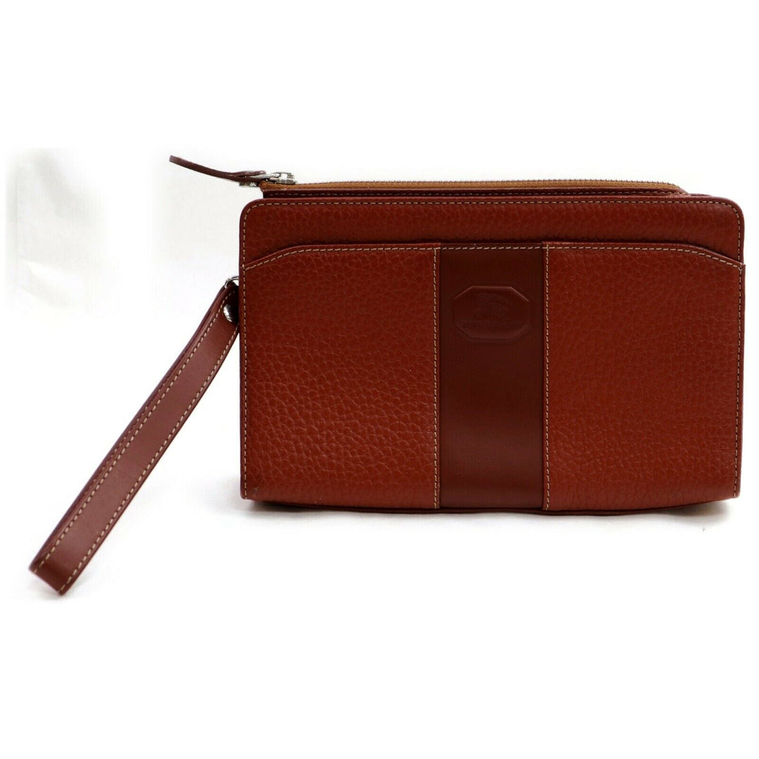 Indistinguishable  Burbe**y London Clutch Brown Leather (SHC7-10163)