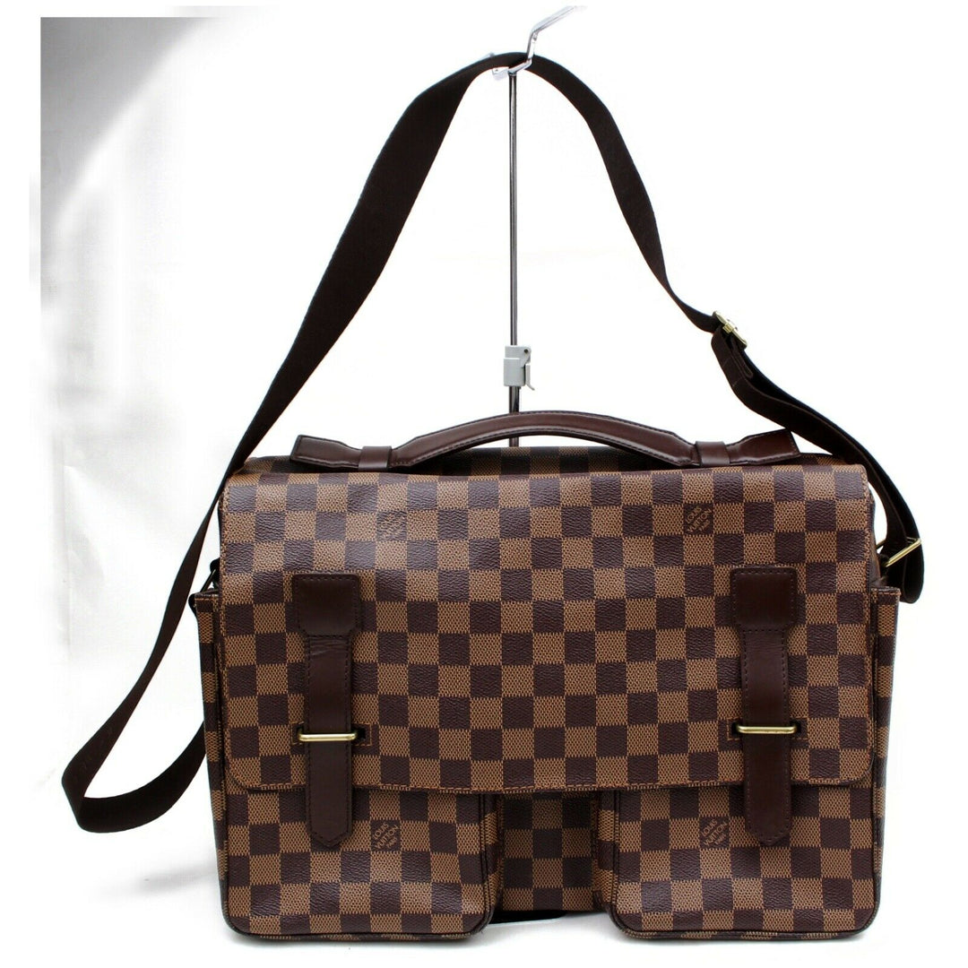 Louis Vuitton Hand Bag Broadway Ebene Brown Damier  (SHC7-10872)