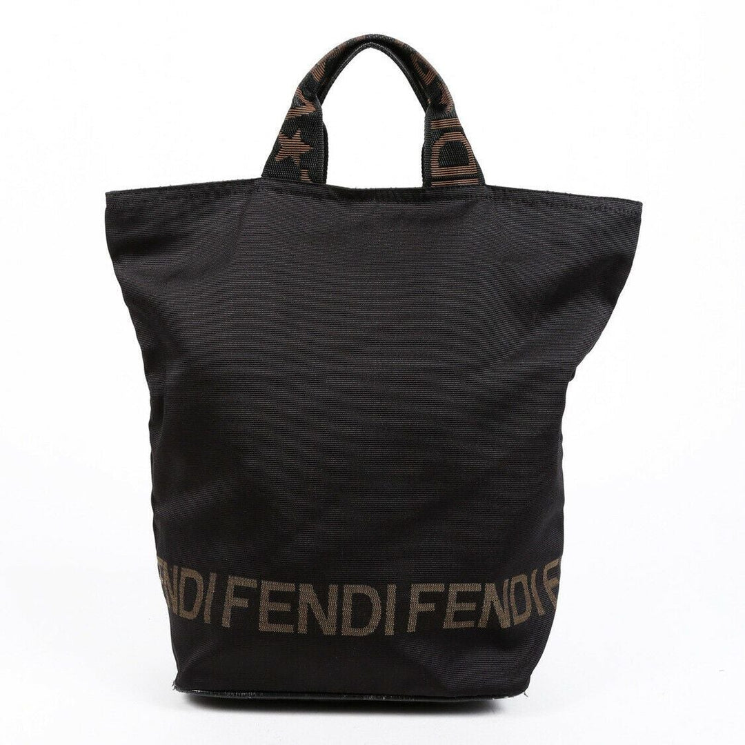 Fendi Bag 1925 Black Brown Nylon Tote