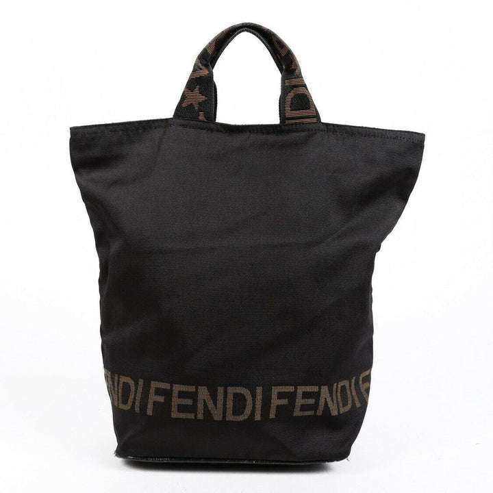 Fendi Bag 1925 Black Brown Nylon Tote