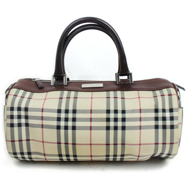 Indistinguishable  Burbe**y Hand Bag Beige PVC (SHC7-10045)