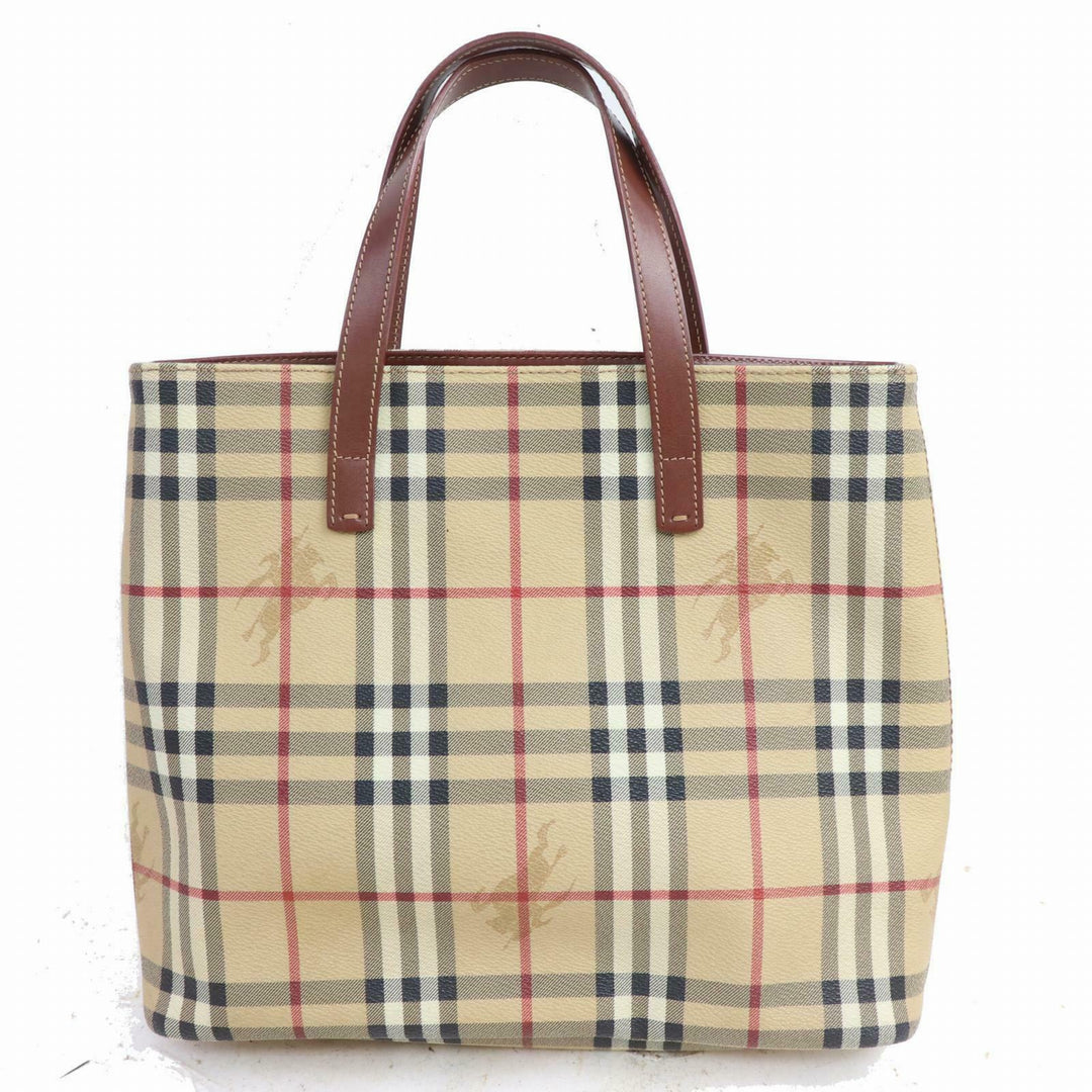 Indistinguishable  Burbe**y London Tote Bag Beige PVC (SHC1-15584)