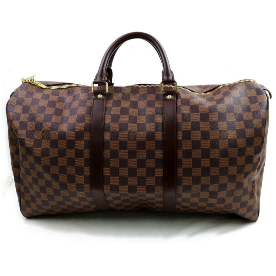 Louis Vuitton Boston Bag Keepall 50 Brown Damier (SHC7-10674)