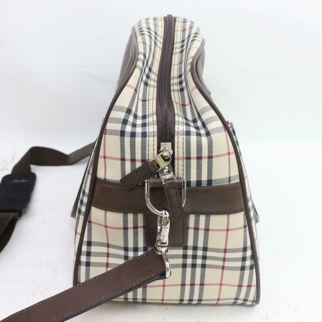 Indistinguishable  Burbe**y Hand Bag Light Brown Nylon (SHC7-10103)