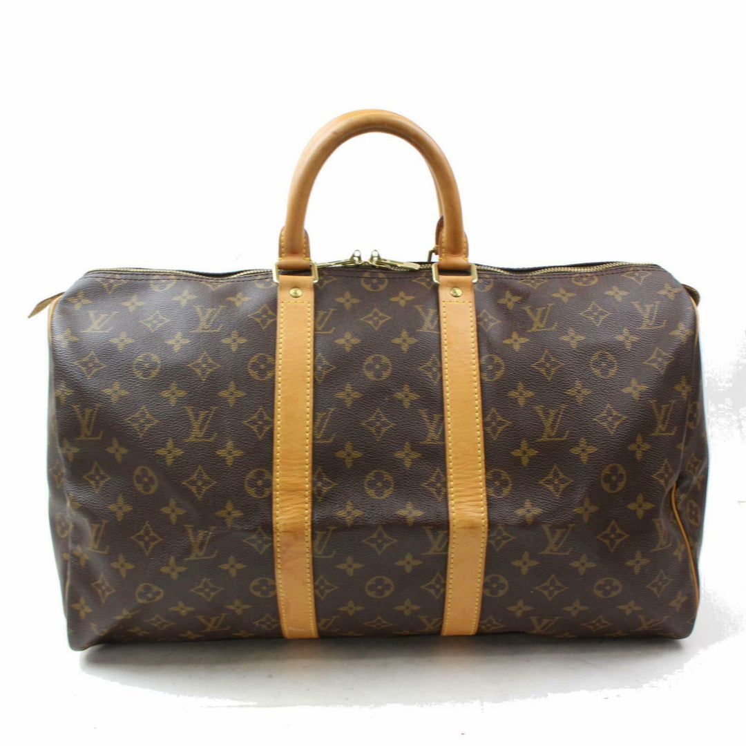 Louis Vuitton Boston Bag Keepall 45 Brown Monogram (SHC7-10351)