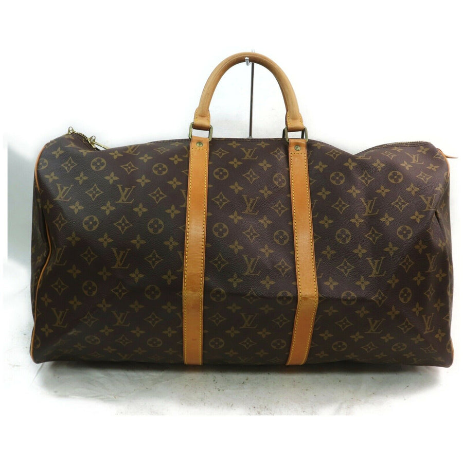 Louis Vuitton Boston Bag Keepall 55 Brown Monogram (SHC7-10485)