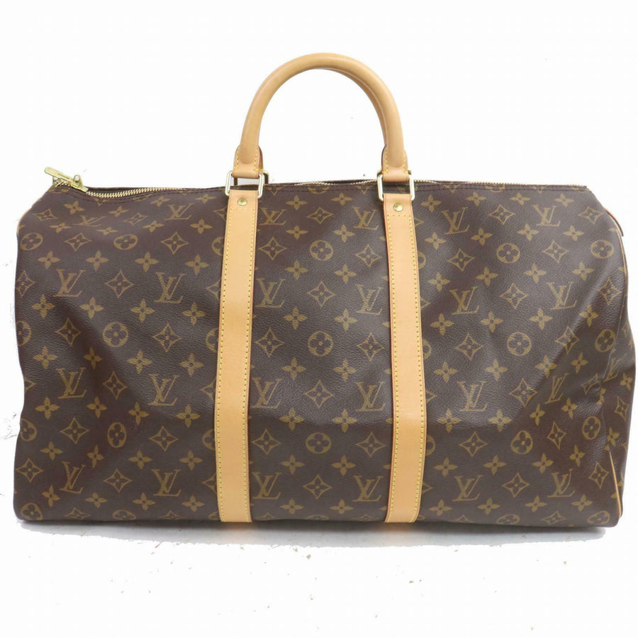 Louis Vuitton Boston Bag Keepall 50 Brown Monogram (SHC7-10350)