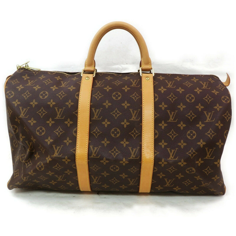 Louis Vuitton Boston Bag Keepall 50 Brown Monogram (SHC7-10964)