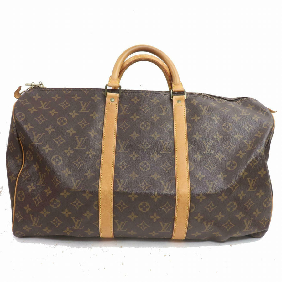 Louis Vuitton Boston Bag Keepall 50 Brown Monogram (SHC7-10797)