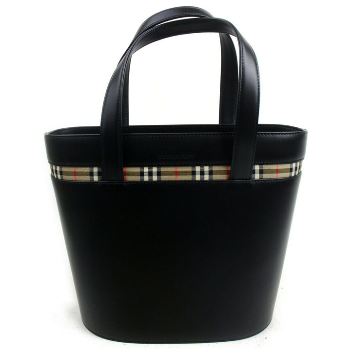 Indistinguishable  Burbe**y London Hand Bag Black Leather (SHC7-10898)