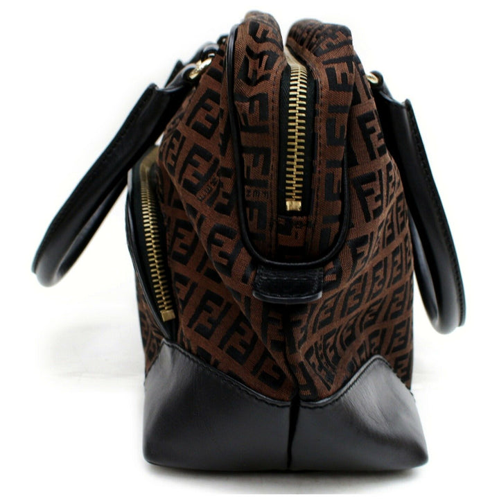 Indistinguishable  Fendi Hand Bag Brown Zukka Nyron (SHC7-10433)
