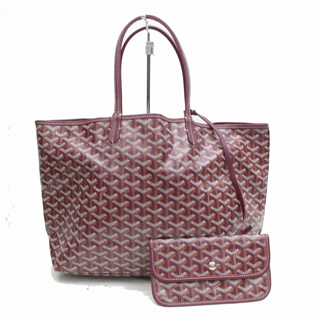 Indistinguishable  Goyard Tote Bag Saint Louis Pm Bordeaux PVC (SHC1-14663)