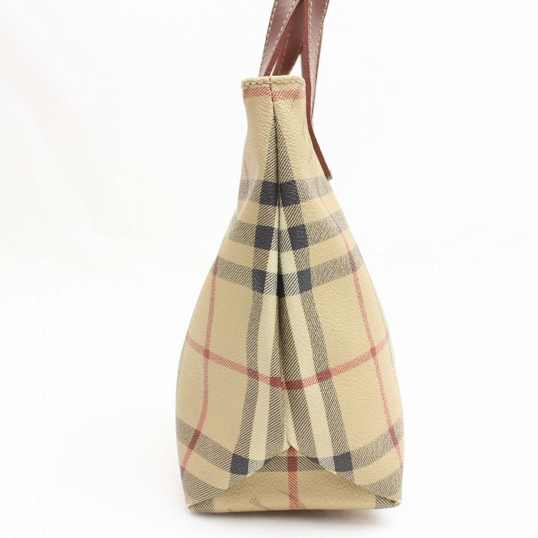 Indistinguishable  Burbe**y London Hand Bag Brown PVC (SHC7-10015)